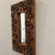 brutalist mirror in wood and metal 1970