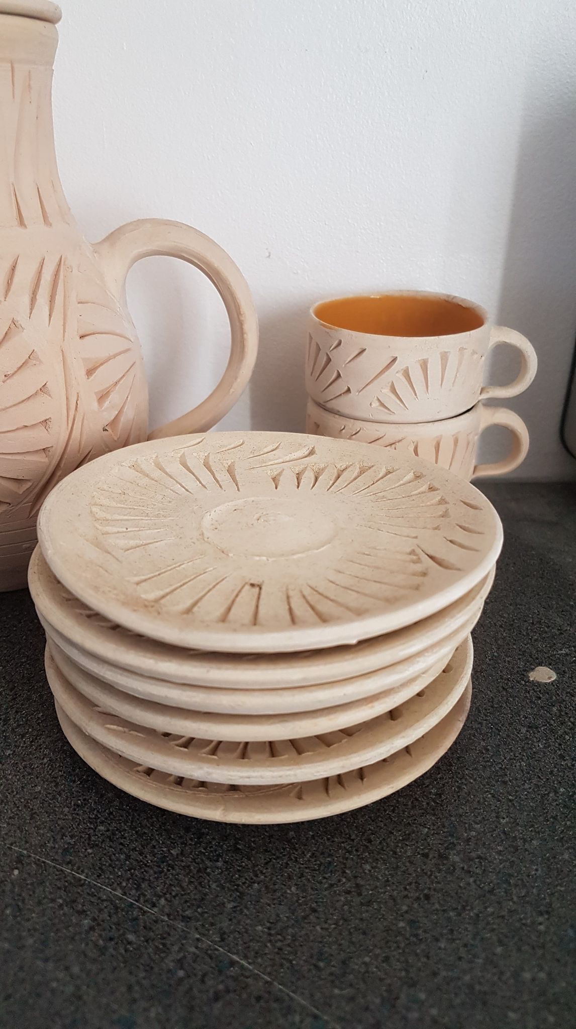 Terracotta tea set
