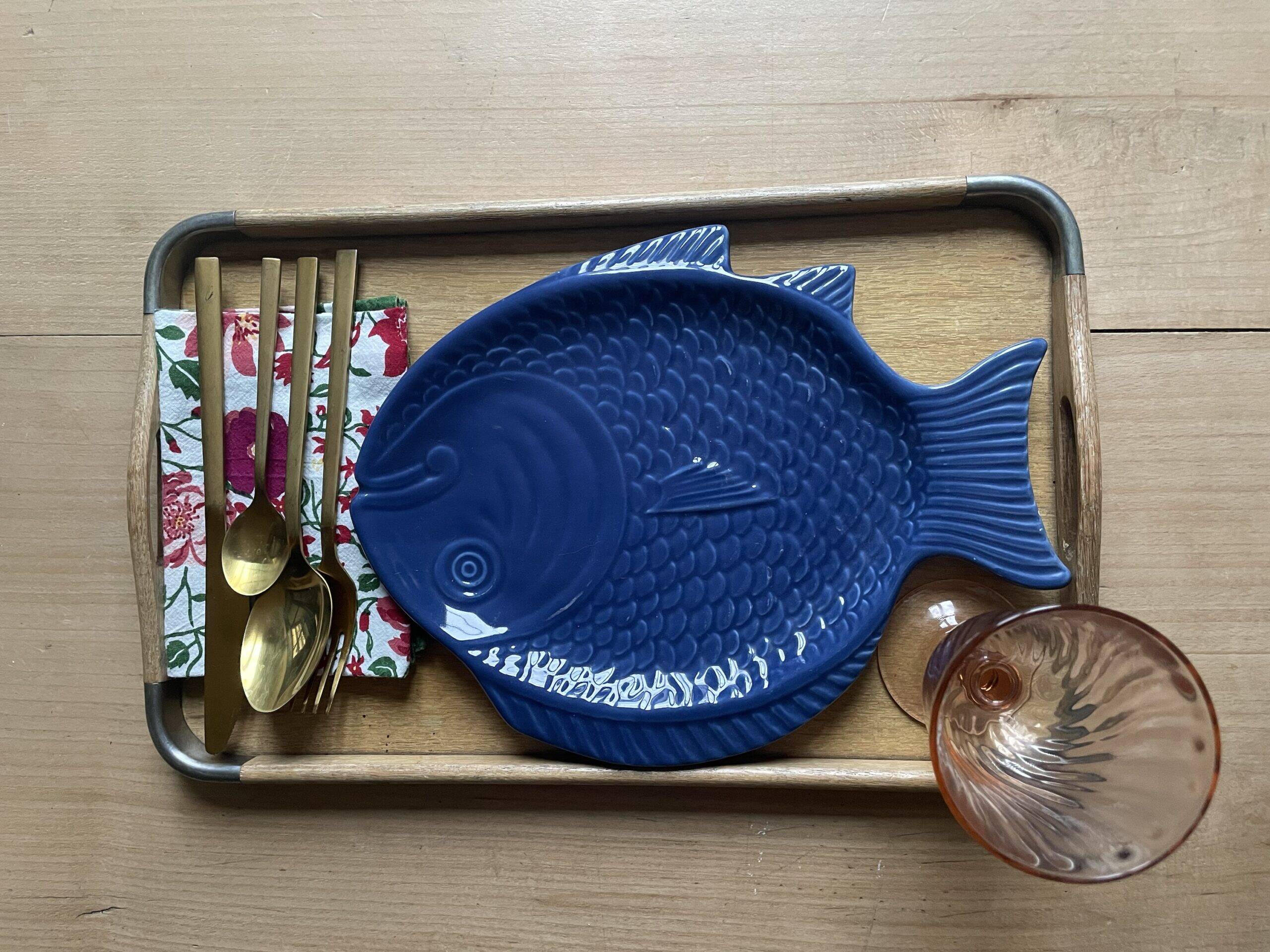 Wooden vintage tray