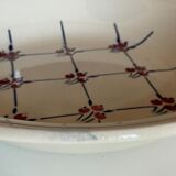 Plat saladier fleuri