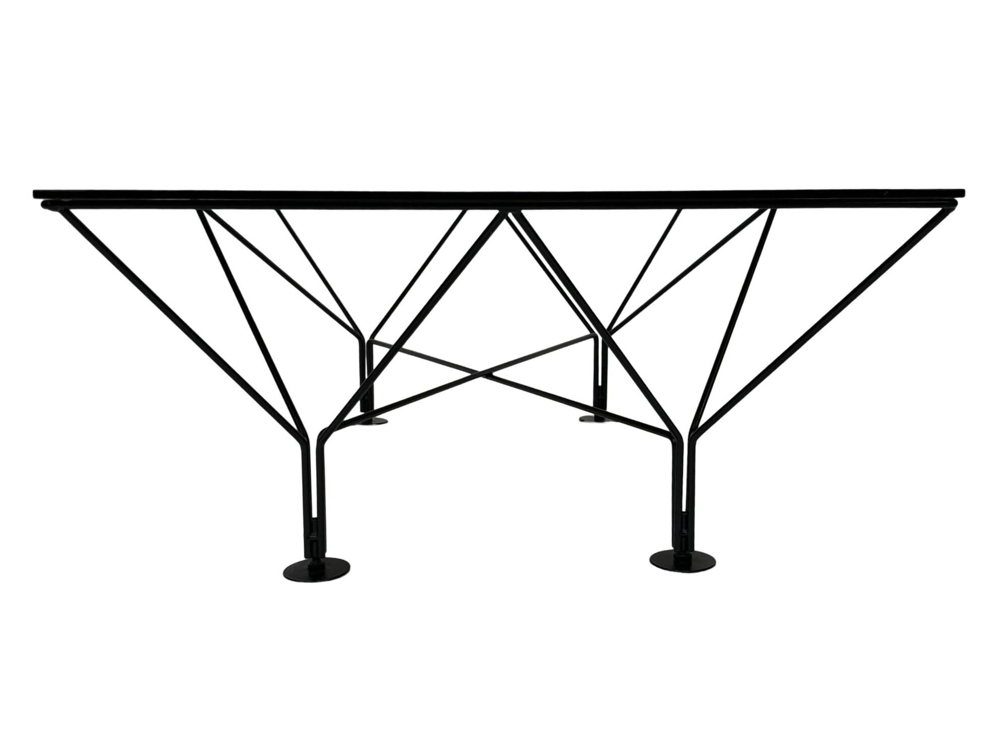 Vintage Coffee Table With Smoked Glass 80's Design