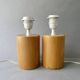 Pair of solid wood lamp bases IMT Italy for Habitat, around 1980.