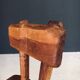 Rustic Alpine Hand-Carved Oak Chair, France, 1920s