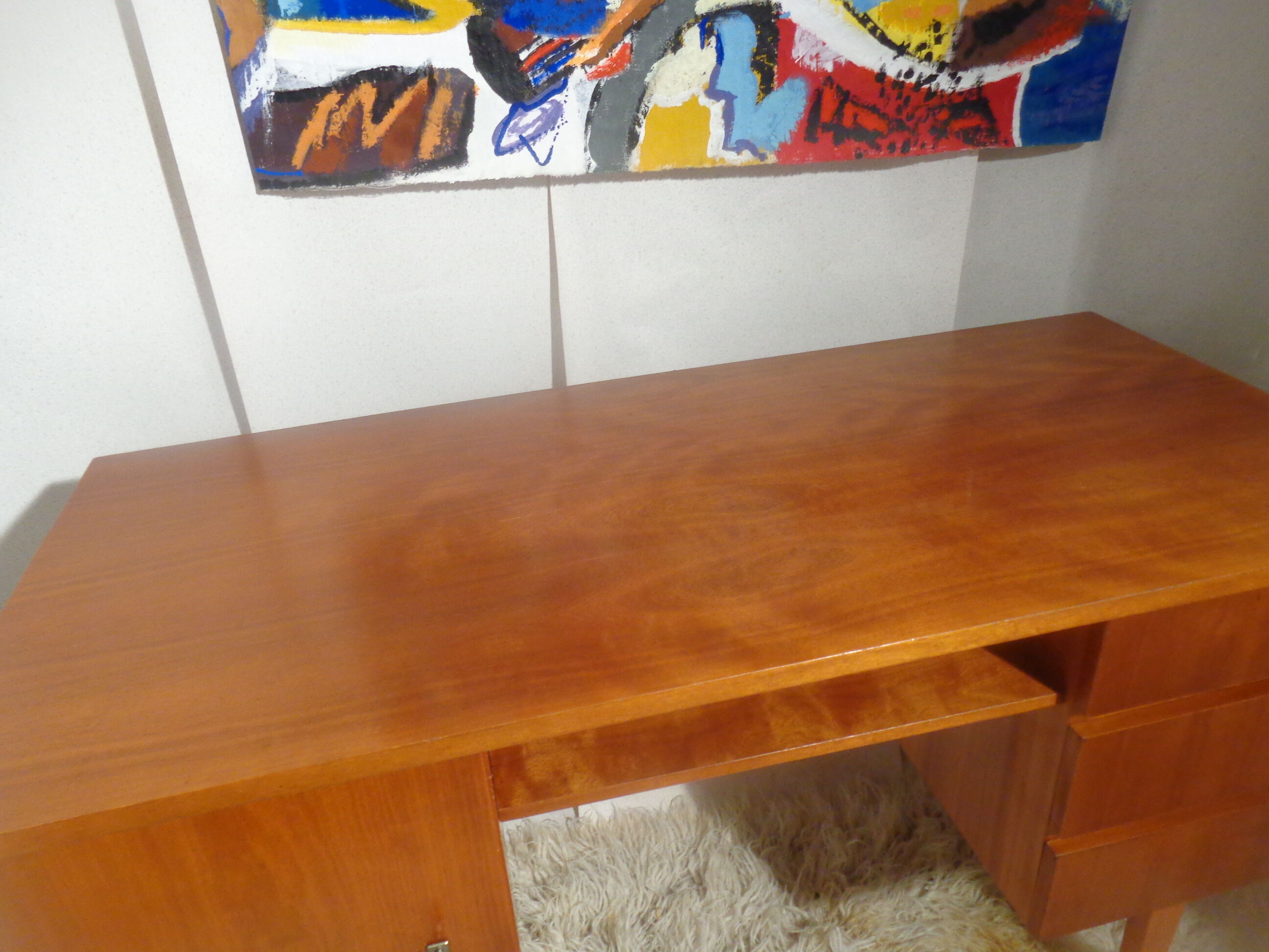 Vintage desk from the 60s light oak