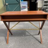 Scandinavian 60s teak desk with 2 drawers.