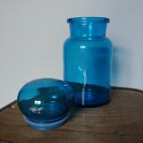 apothecary bottle blue glass jar