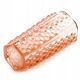 Studs vase, modernism, rose glass, Ząbkowice, Poland, 1970s