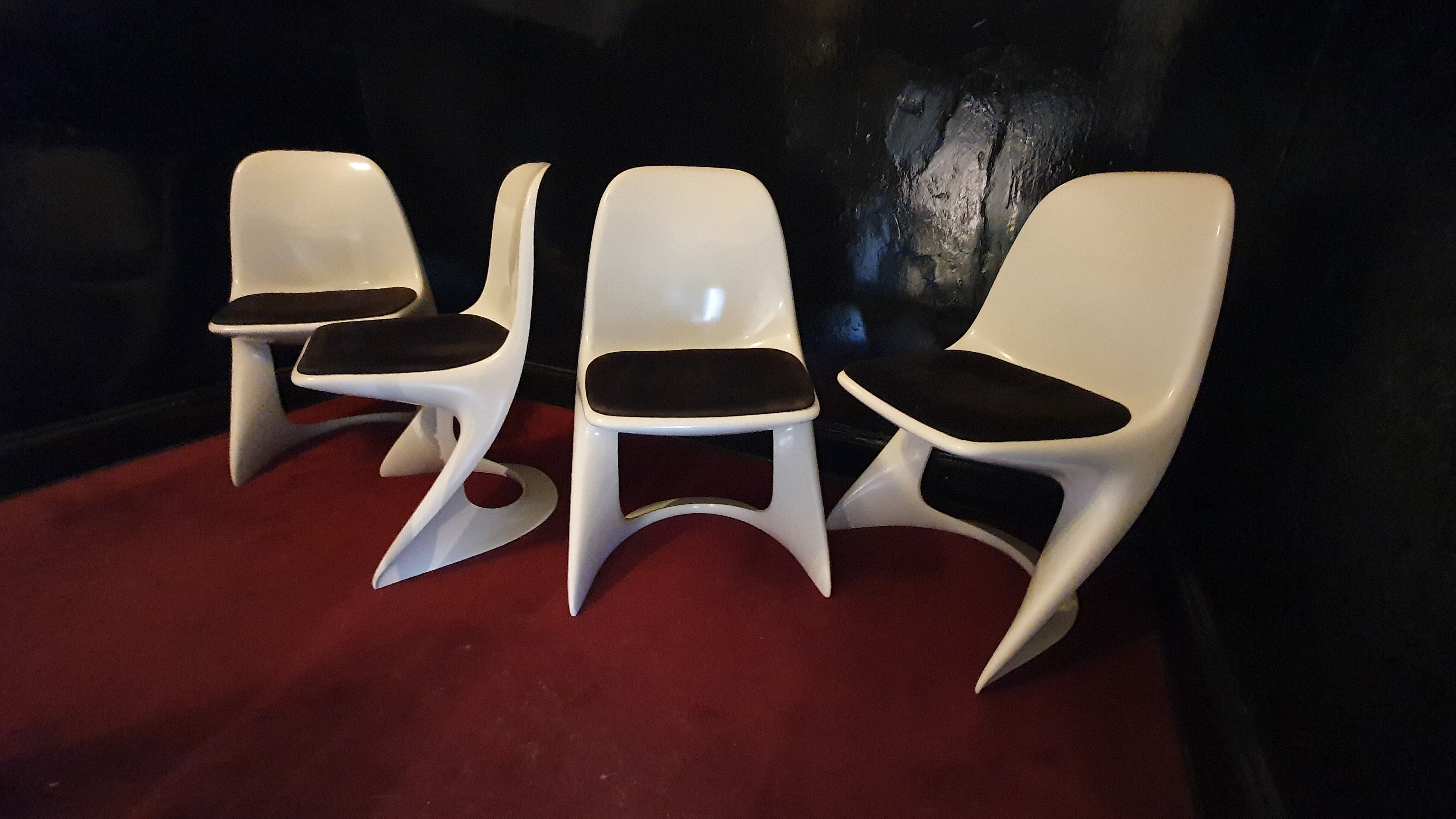 Lot 4 chaises casala vintage par Alexander Begge 1ère édition