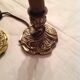 Pair of bronze bedside lamp, 19th