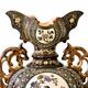 Paire de vases balustres en majolique de 1885 signés Gerbing & Stephan