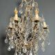 Lustre italien à perles et cristaux