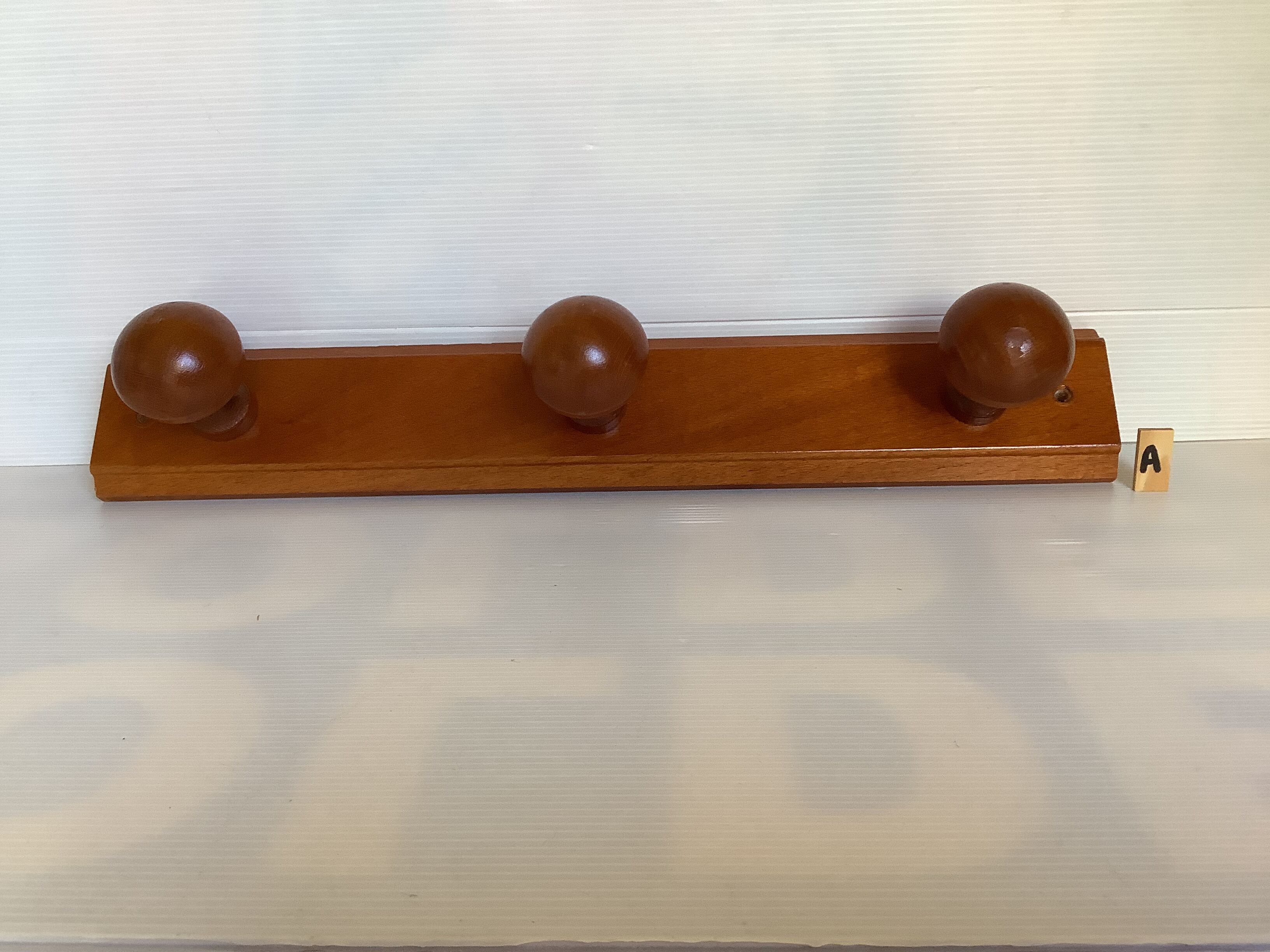 Coat rack wood hooks mushrooms