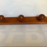 Coat rack wood hooks mushrooms