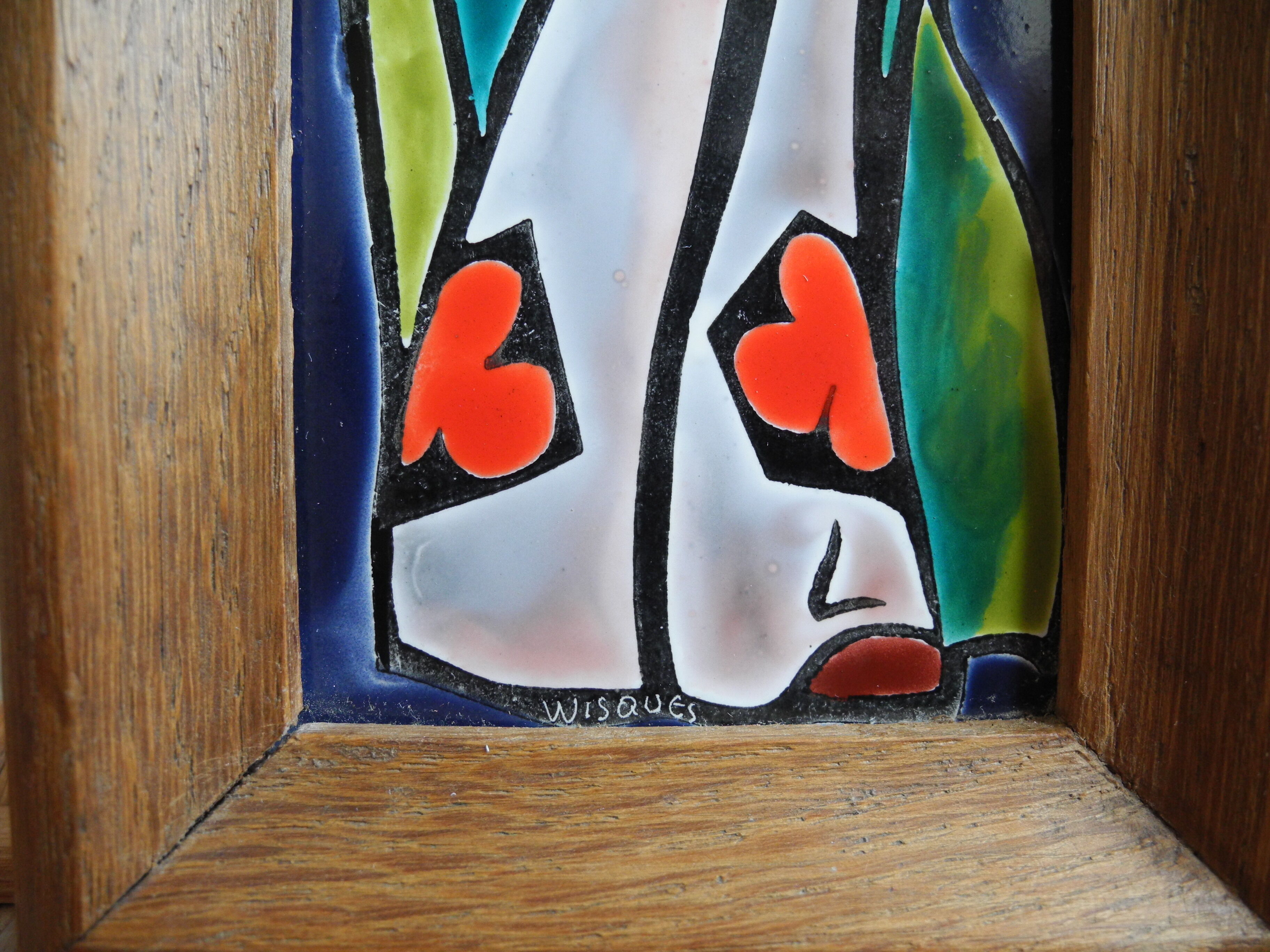 Vintage ceramic painting by wisques
