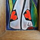Vintage ceramic painting by wisques