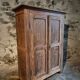 Armoire française ancienne en chêne et pin, fin XIXe siècle