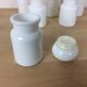 Set de 6 pots à épice en opaline verre blanc