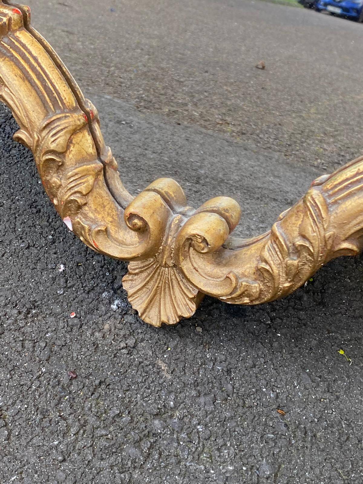 Baroque gold leaf mirror in Louis XV style 62x38cm