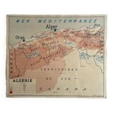 Old School Map 50/60s Algeria / Tunisia, Editions Rossignol