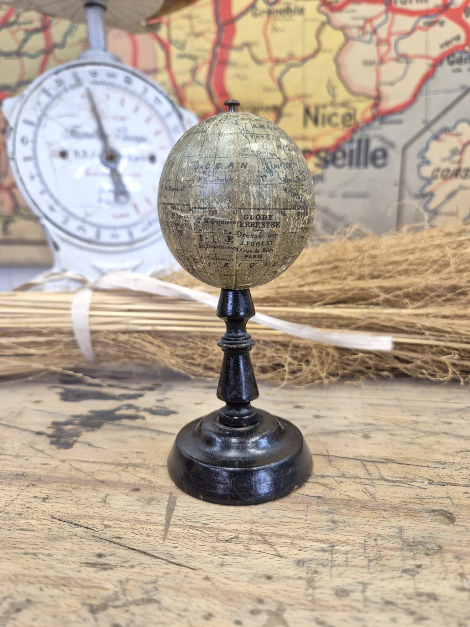 Old miniature globe