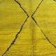 Handmade Berber rug from Oued Zem, yellow, size 140 x 260 cm