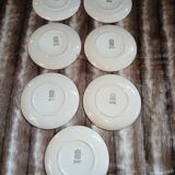 7 antique dessert plates Gien