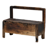 Primitive Wabi Sabi Chest Bench, France, 19th Century