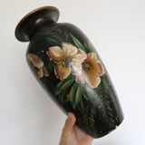 Pair of ceramic vases, hand painted