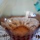 Portieux glassware pitcher - George Sand model - blue and amber
