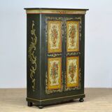 Antique German Hand Painted Cabinet, Circa 1850