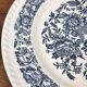Plate decoration blue flowery