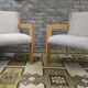 Paire de fauteuils laine bouclette 1970