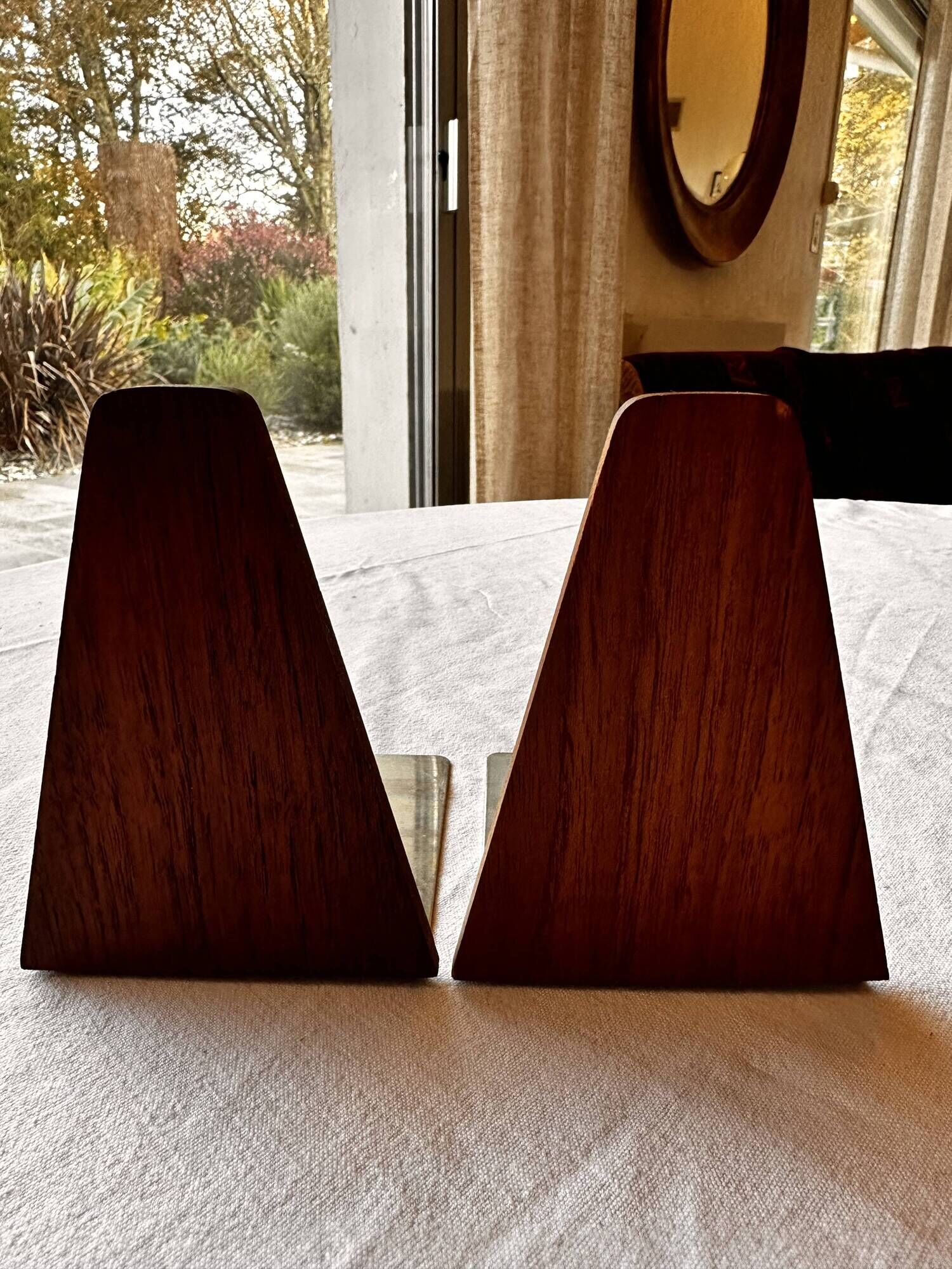 Teak and metal bookends by Kai Kristiansen