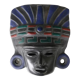 Masque Maya noir en terre cuite, années 70