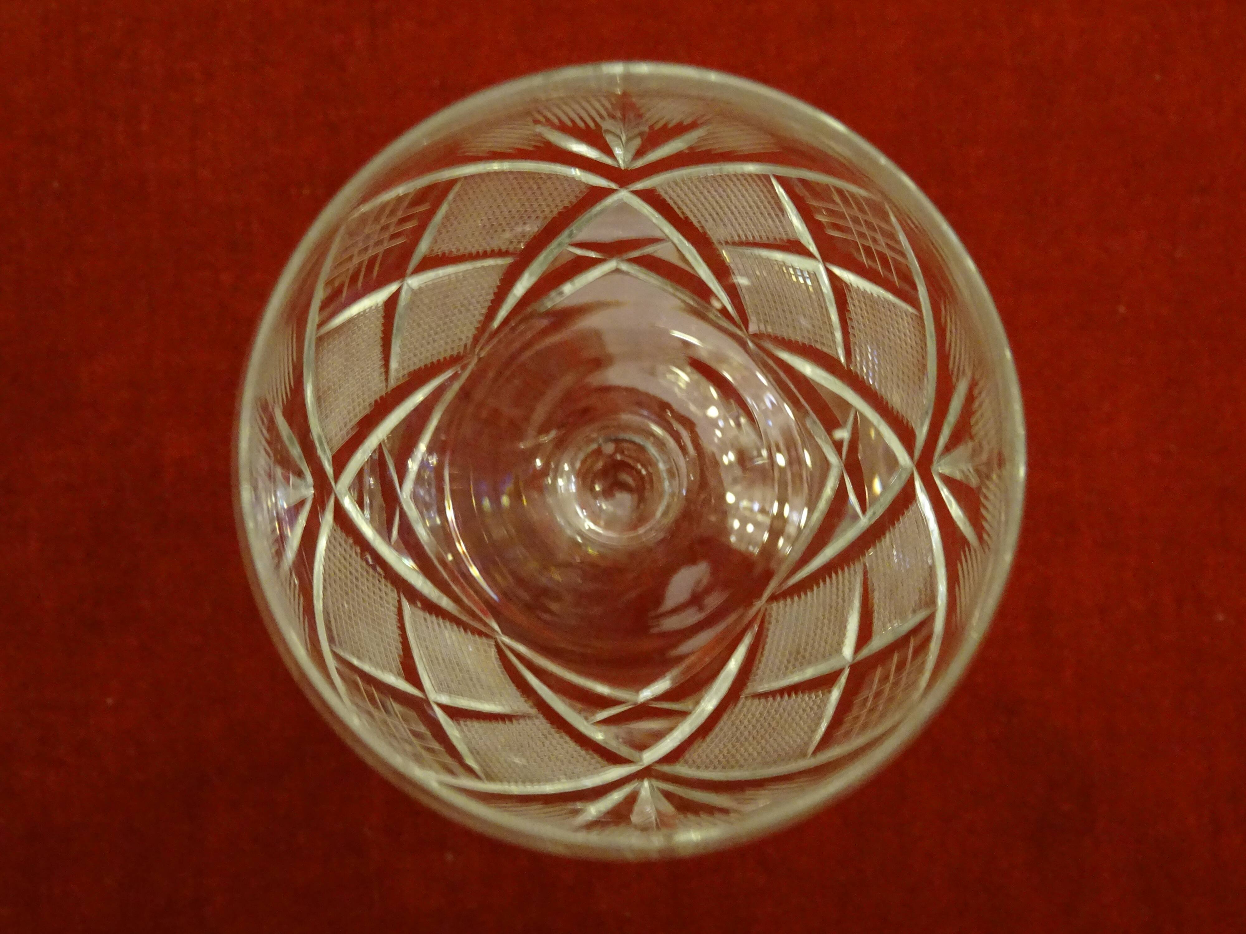 6 cut crystal glasses