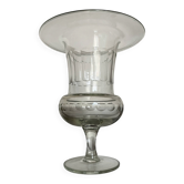 XXL neoclassical 19th-century medical vase in flat-cut crystal