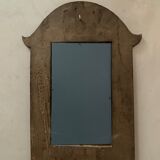 Antique carved wooden mirror
