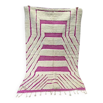 Benedic Ouraine purple handwoven Berber rug, size 150 x 260 cm