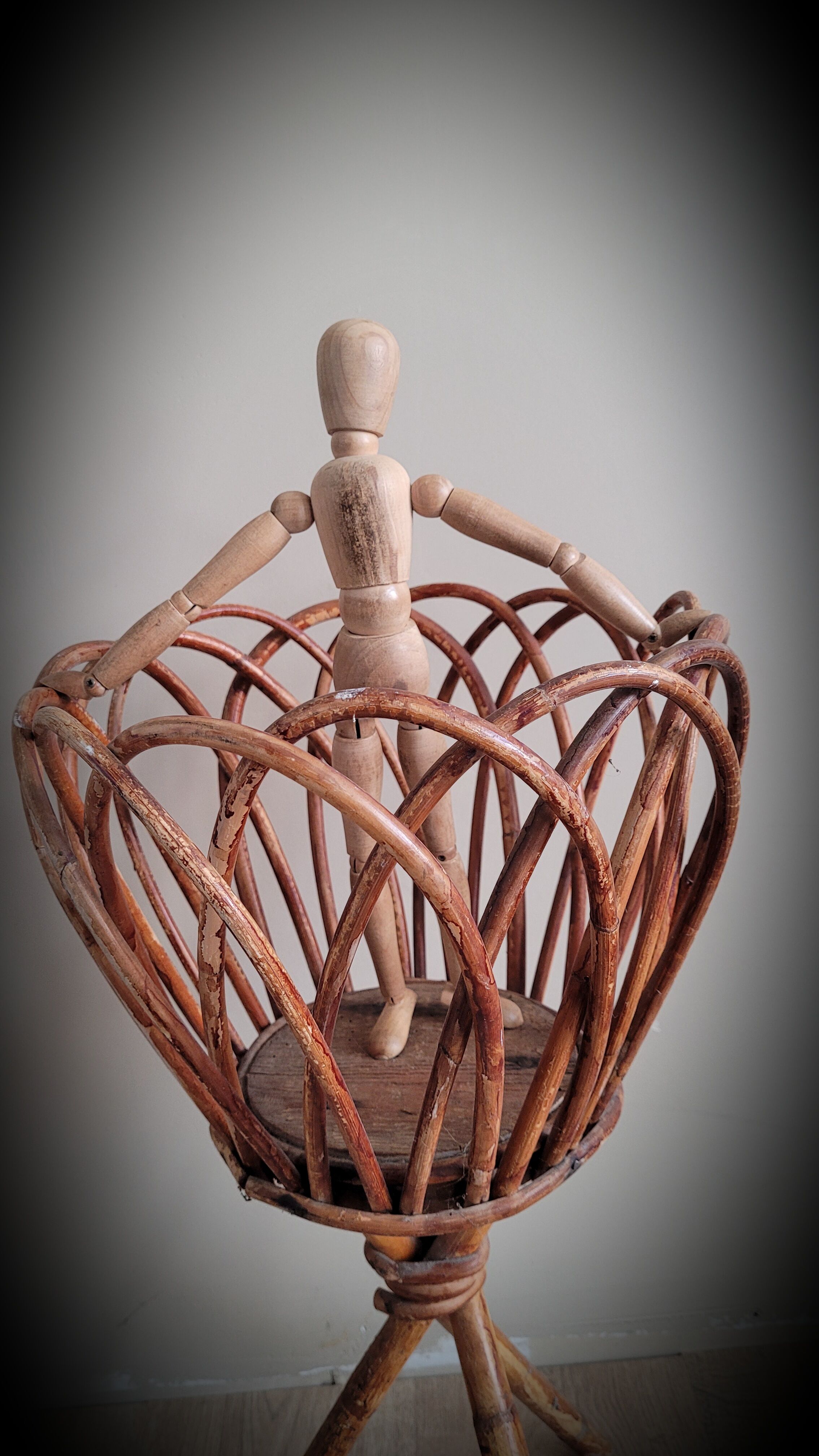Rattan plant holder