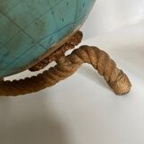Lamp world map glass and rope 1960