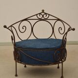 Wrought iron armchairs