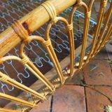 Vintage rattan bed 90X190