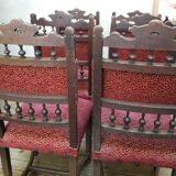 Série de 6 chaises retapissées style Renaissance