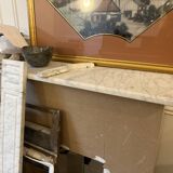 Louis XVI style Carrara marble fireplace