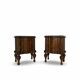 art deco walnut serpentine nightstands, 1920s