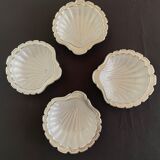 Aluminum scallop butter dishes