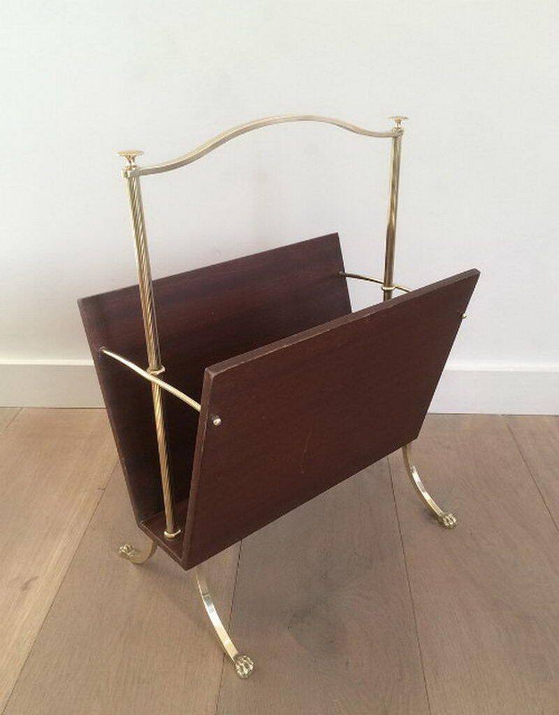Magazine rack with claw feet. Maison Jansen