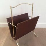 Magazine rack with claw feet. Maison Jansen