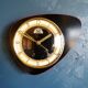 Vintage clock, wall clock "FFR Morbier red and black"