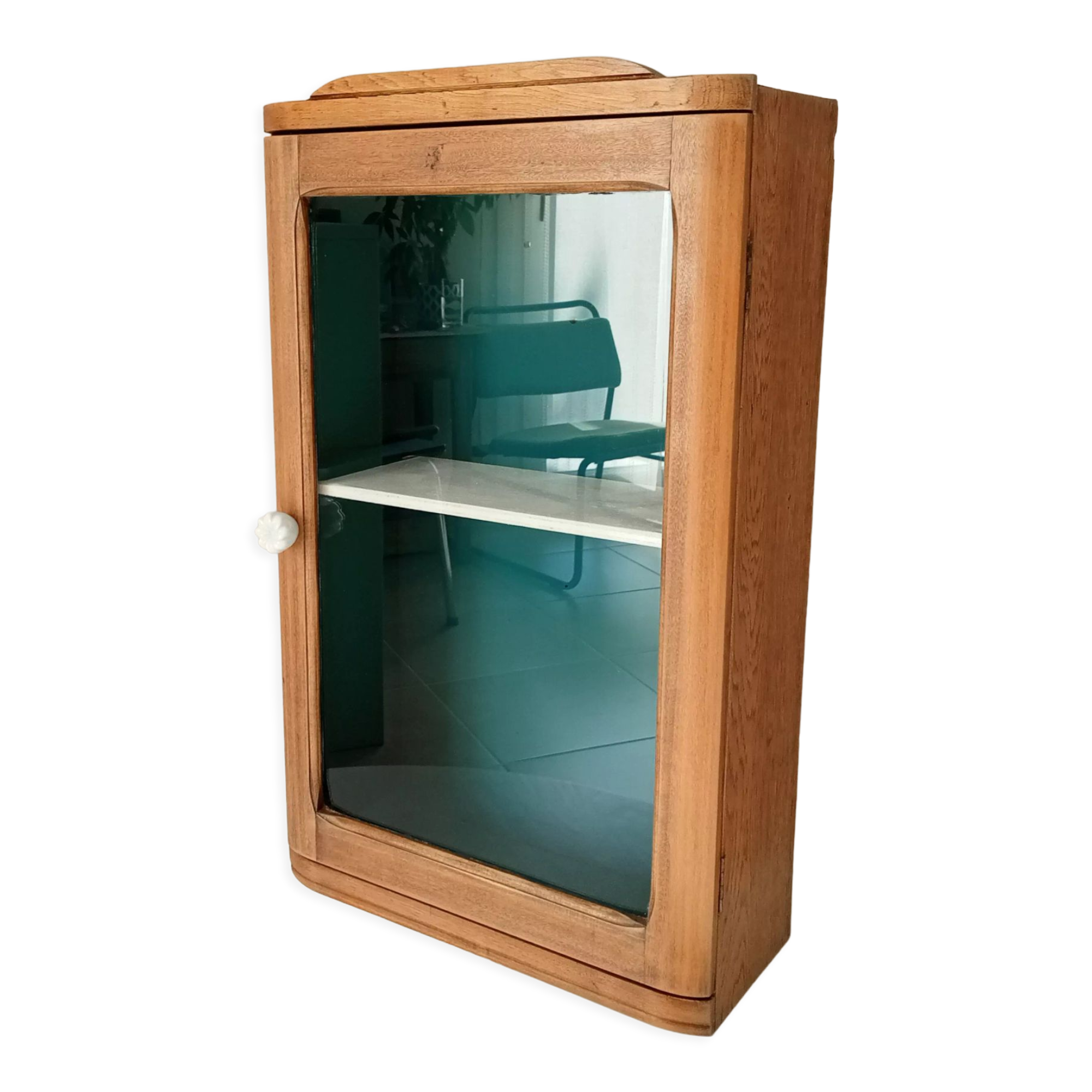 Vintage medicine cabinet in walnut 40/50s